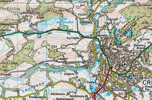 Directions to Loch Monzievaird Holiday Lodges, Crieff, Perthshire Perthshire Map