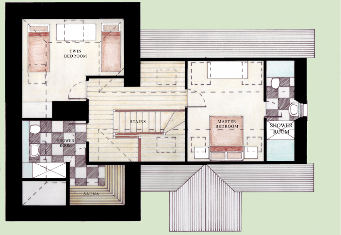 First Floor, Gamekeepers Cottage, Loch Monzievaird Holiday Lodges, Crieff, Perthshire Floorplan