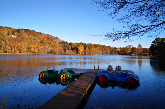 Pedalos at Loch Monzievaird Holiday Lodges, Crieff, Perthshire Pedalos